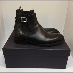 Prada Buckle-Strap Chelsea Boots